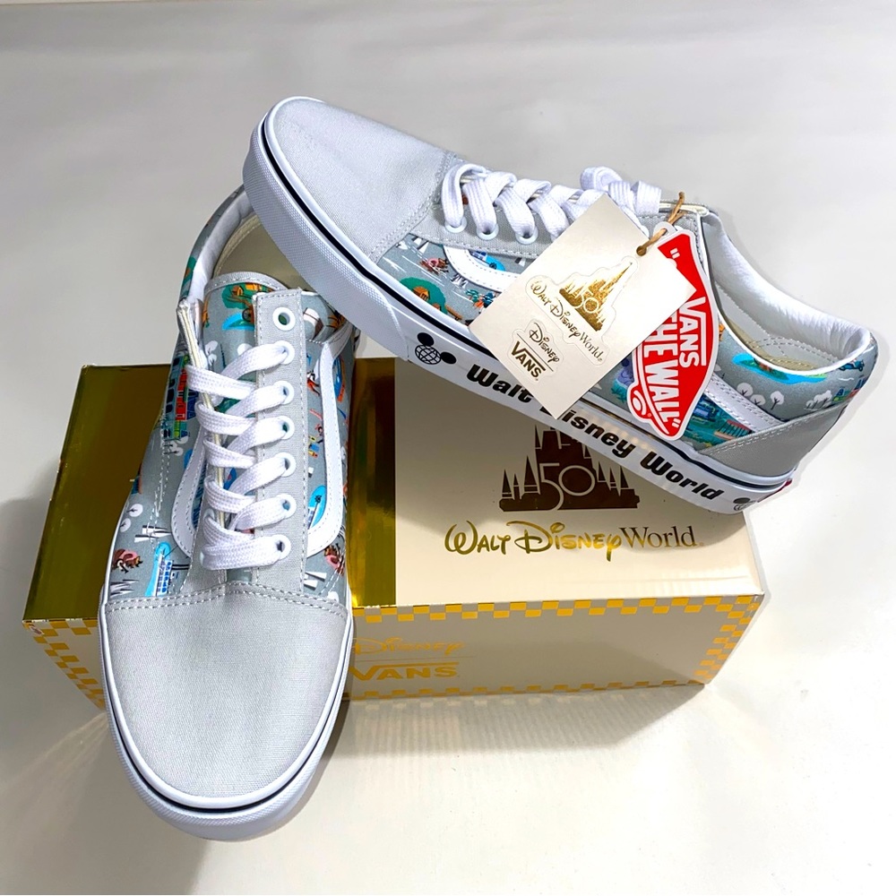 Disney Parks 2022 50th Anniversary Magic Vans Of The Wall Shoes Size M10/W11